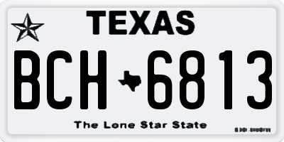 TX license plate BCH6813