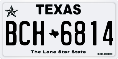 TX license plate BCH6814