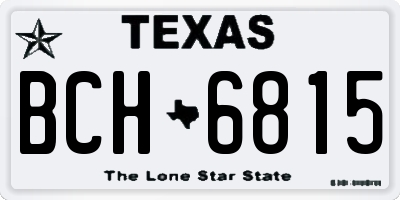 TX license plate BCH6815