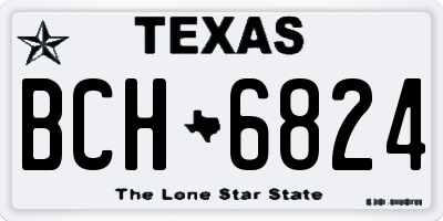 TX license plate BCH6824