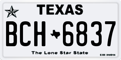 TX license plate BCH6837