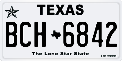 TX license plate BCH6842