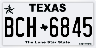 TX license plate BCH6845
