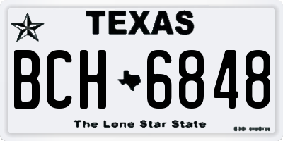 TX license plate BCH6848
