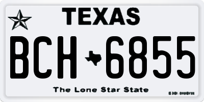 TX license plate BCH6855