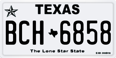 TX license plate BCH6858