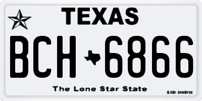 TX license plate BCH6866
