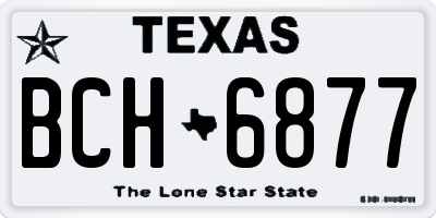 TX license plate BCH6877