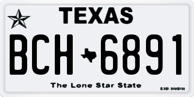 TX license plate BCH6891