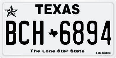 TX license plate BCH6894