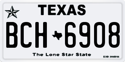TX license plate BCH6908