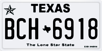 TX license plate BCH6918