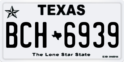 TX license plate BCH6939
