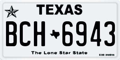 TX license plate BCH6943