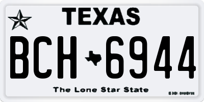 TX license plate BCH6944