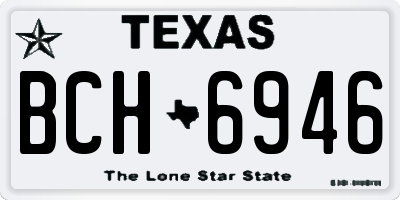 TX license plate BCH6946