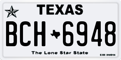 TX license plate BCH6948