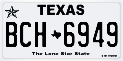 TX license plate BCH6949