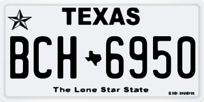 TX license plate BCH6950