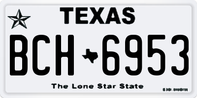 TX license plate BCH6953