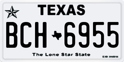 TX license plate BCH6955
