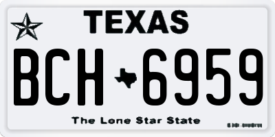 TX license plate BCH6959