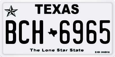 TX license plate BCH6965