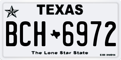 TX license plate BCH6972