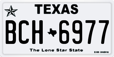 TX license plate BCH6977