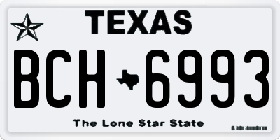 TX license plate BCH6993