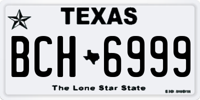 TX license plate BCH6999