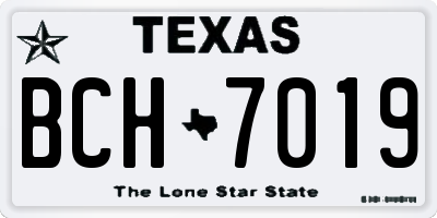 TX license plate BCH7019