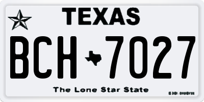 TX license plate BCH7027