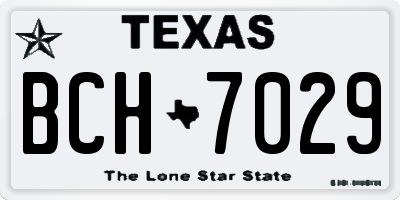 TX license plate BCH7029