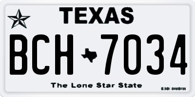 TX license plate BCH7034