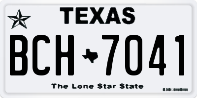 TX license plate BCH7041