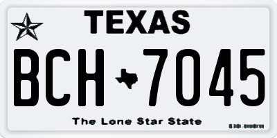 TX license plate BCH7045