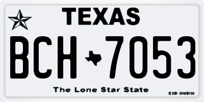 TX license plate BCH7053