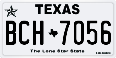 TX license plate BCH7056