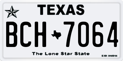TX license plate BCH7064
