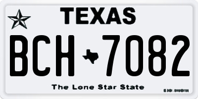 TX license plate BCH7082