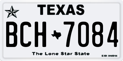 TX license plate BCH7084