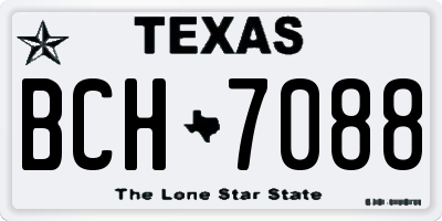 TX license plate BCH7088