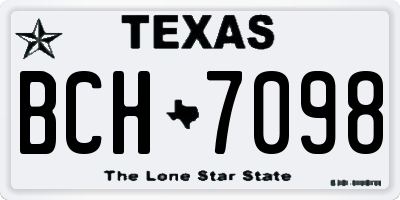 TX license plate BCH7098