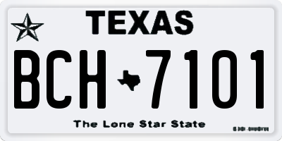 TX license plate BCH7101