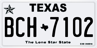 TX license plate BCH7102