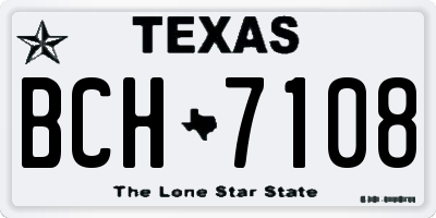 TX license plate BCH7108