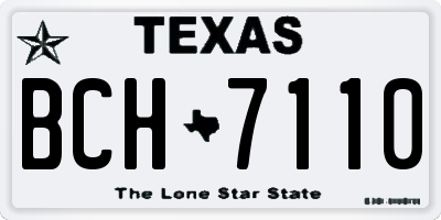 TX license plate BCH7110