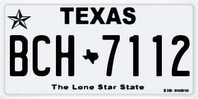 TX license plate BCH7112