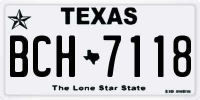 TX license plate BCH7118